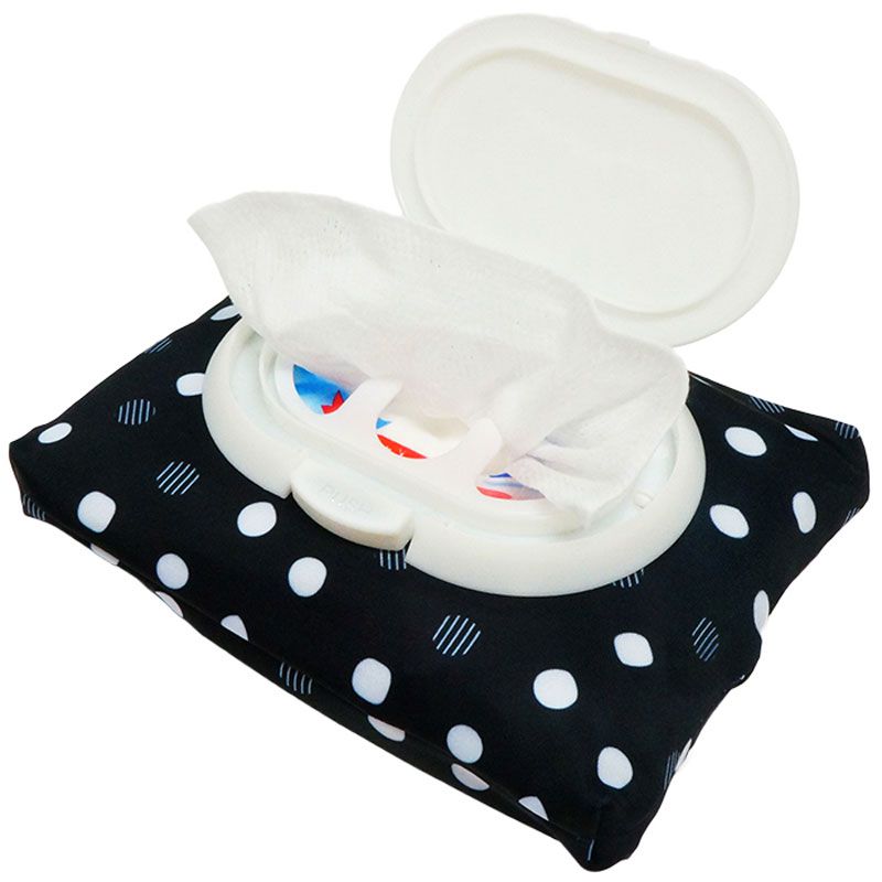 akachan honpo - 兩用FUTAP濕紙巾收納袋-點點