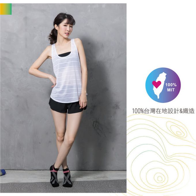 貝柔 Peilou - 貝柔足弓交叉加壓防磨氣墊船襪(M)6入組-6色各1雙(天藍/黑灰/湖綠/粉紅/黑粉/深紫)-隨機色 (22-25cm)