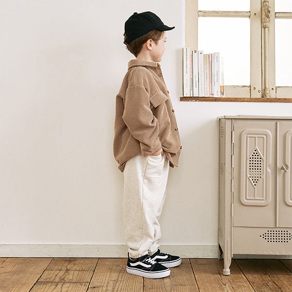 日本 b-ROOM - 彈力百搭口袋運動長褲-炭灰