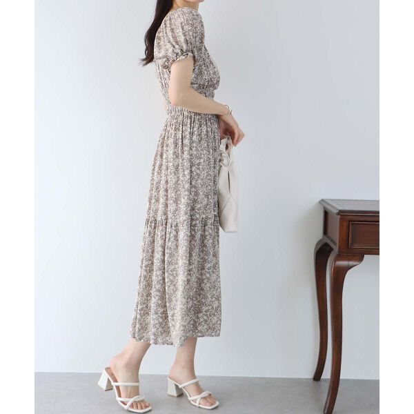 日本 BLUE EAST - 甜美氣質泡泡袖收腰洋裝-薄荷綠