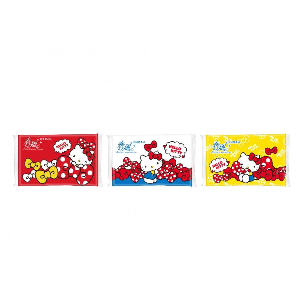 春風 - Hello Kitty 經典風袖珍包面紙 10抽x30包x4串(袖珍面紙)