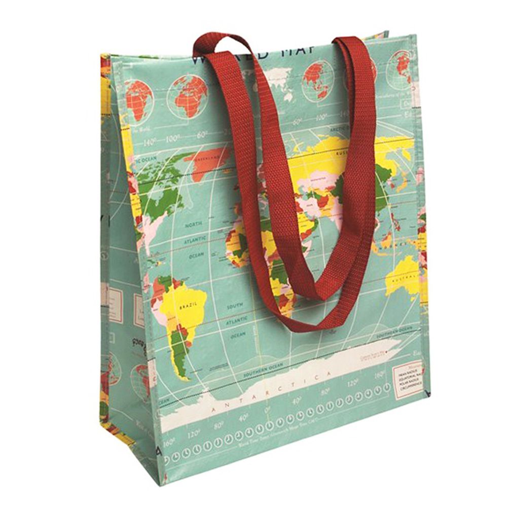 英國 Rex London - 環保多功能購物袋/萬用袋-世界地圖