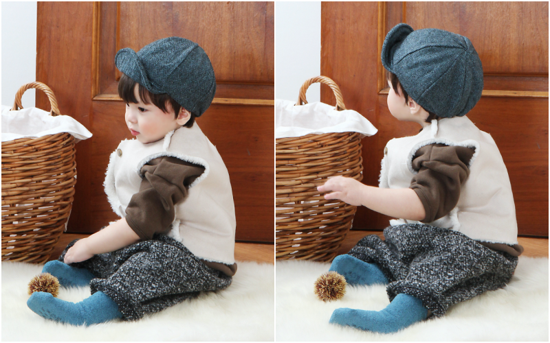 韓國 Babyblee - 紋路棒球帽-綠 (FREE)