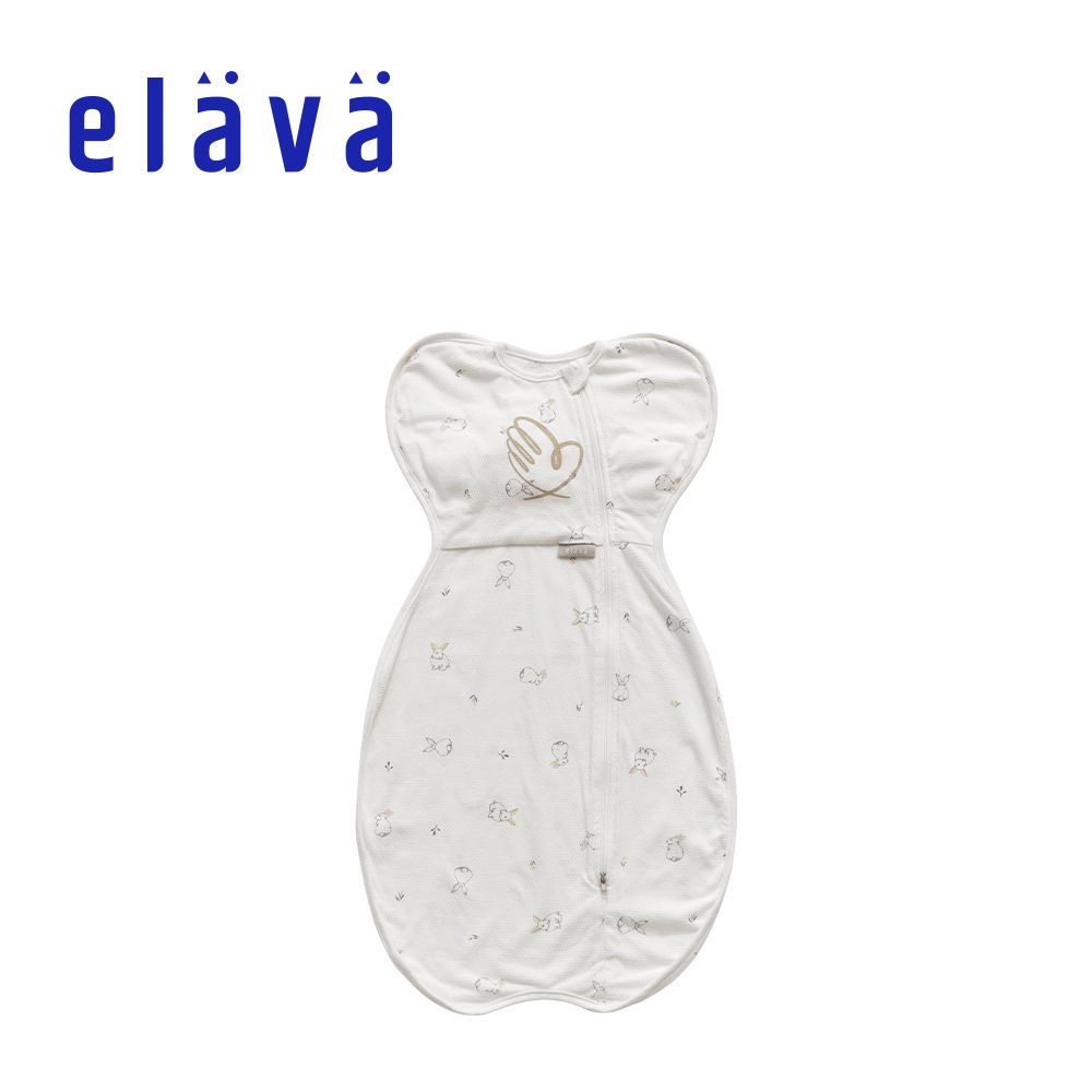 Elava - 韓國 嬰兒全包覆安撫包巾(附舒眠墊)-純棉款-兔子迷宮