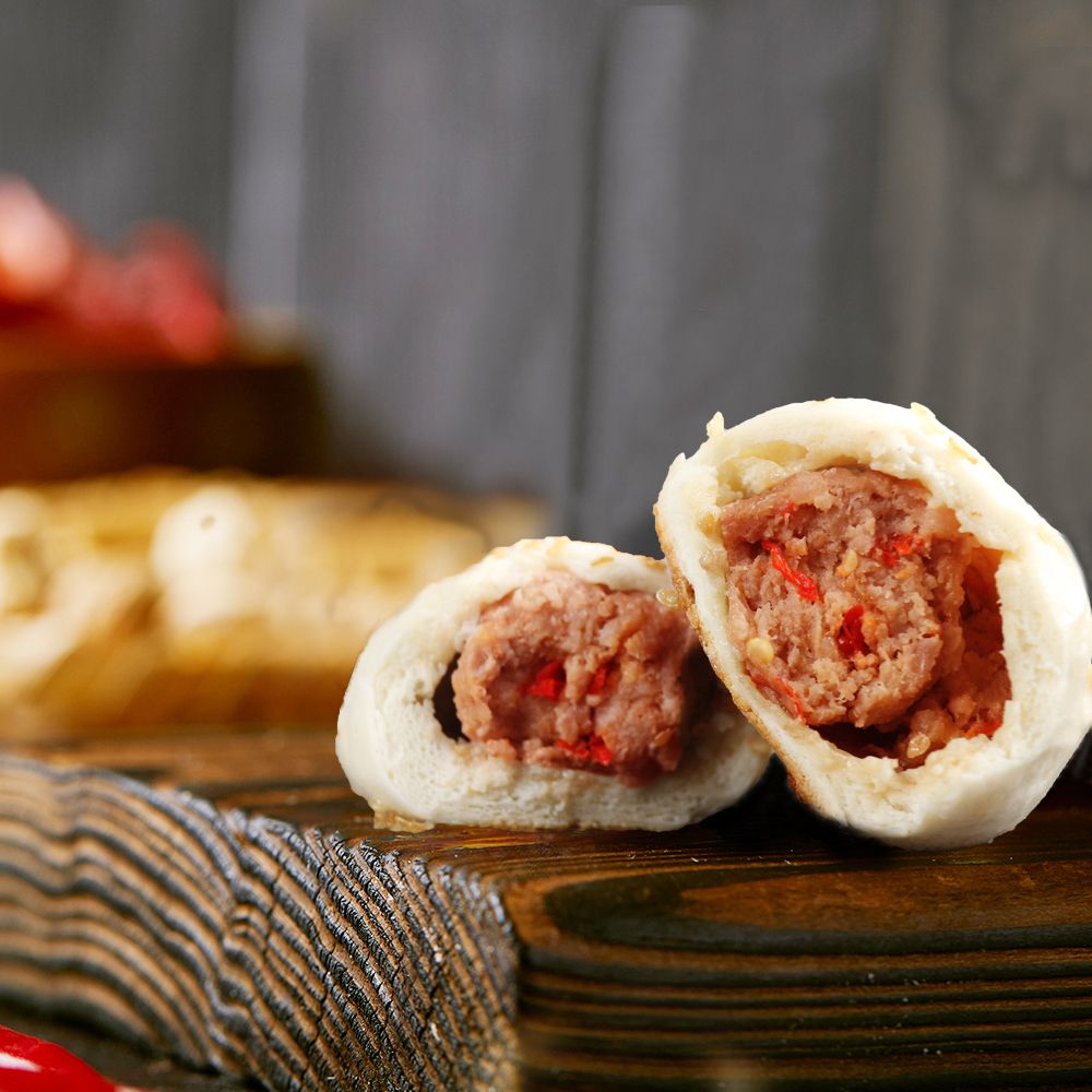 士林夜市大上海生煎包 - 生煎麻辣鮮肉包-8入(320克)