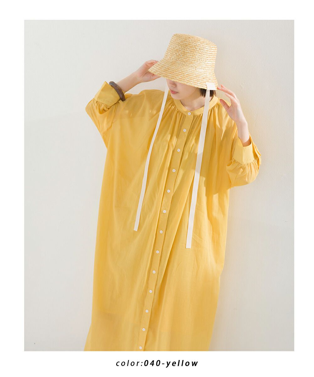 日本 OMNES - 文藝排扣綁帶氣球袖洋裝-可可