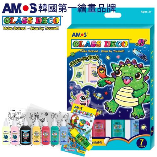 7色夜光22ml玻璃彩繪膠