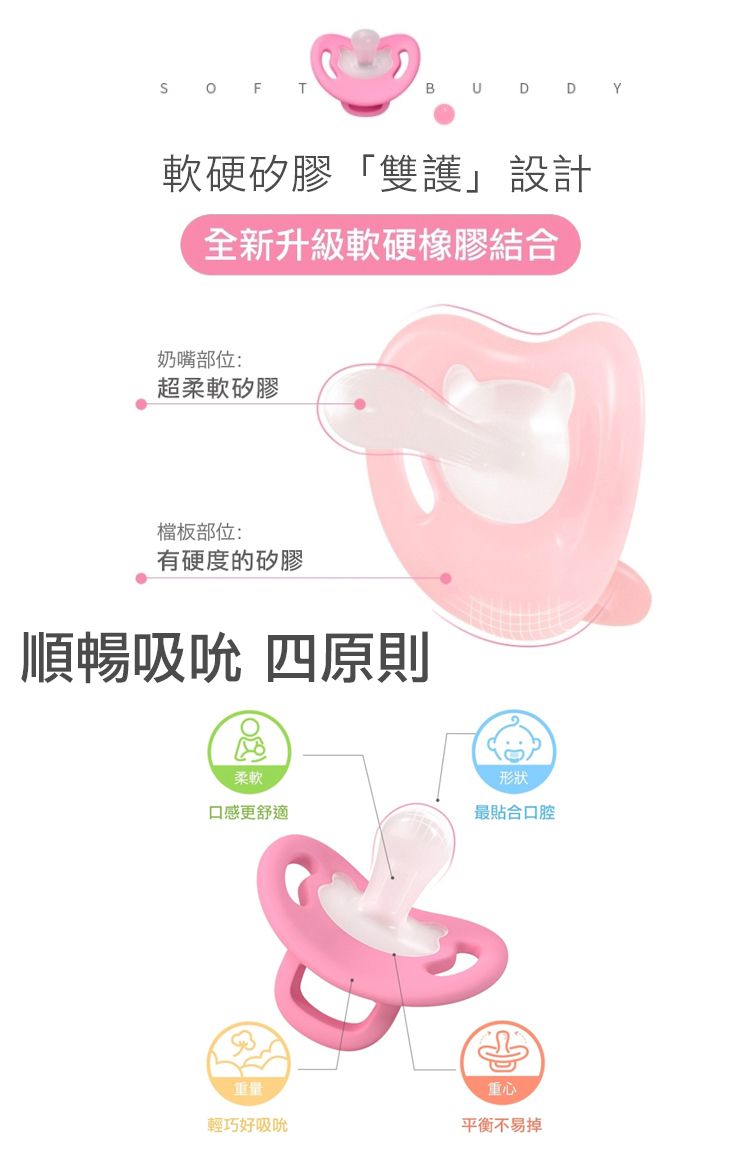 貝親 Pigeon - Soft Buddy全矽膠安撫奶嘴M-綠