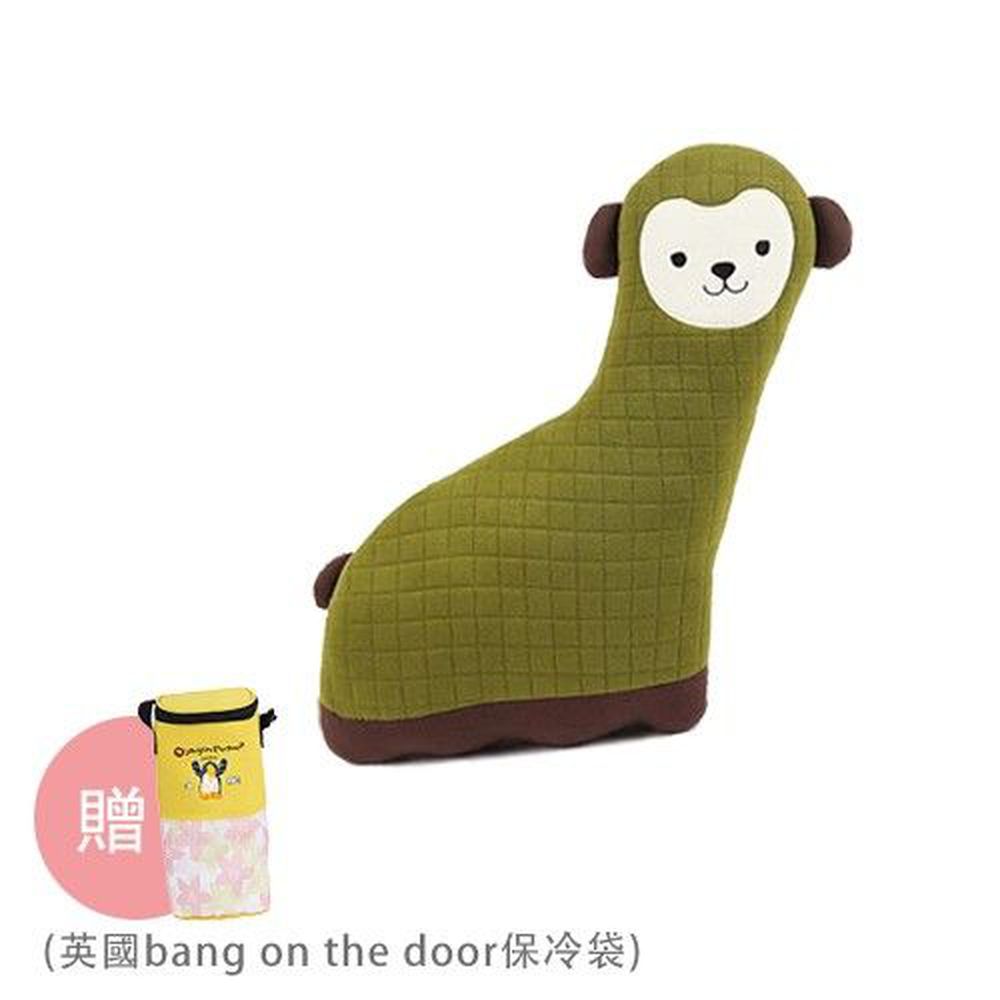 Hugdoll安全帶歡樂抱枕-綠色-獨家贈送英國bang on the door保冷袋