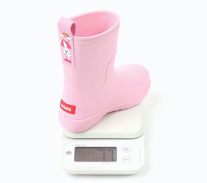 韓國 OZKIZ - 馬卡龍色兒童輕量雨鞋-鱷魚-天空藍