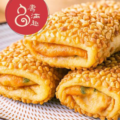 壽滿趣 - 五星藍帶手工港點-杏福翠玉捲(10入/盒)-400g