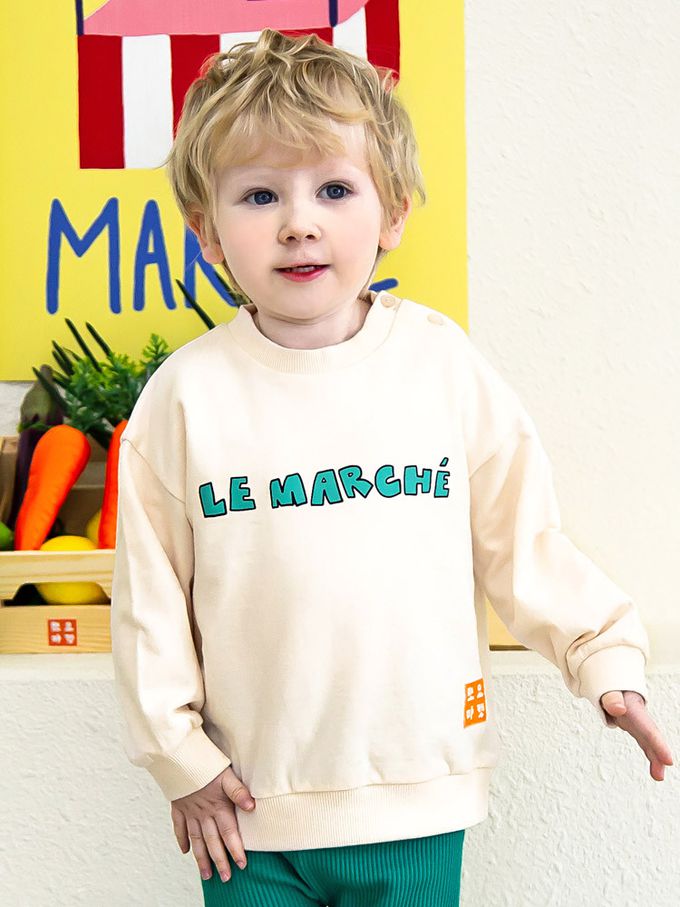 韓國 Pimpollo - 背後動物印花長袖上衣-紫