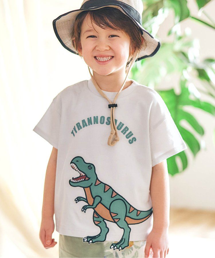 日本 apres les cours - 搶眼造型印花短袖上衣-挖土機-摩卡