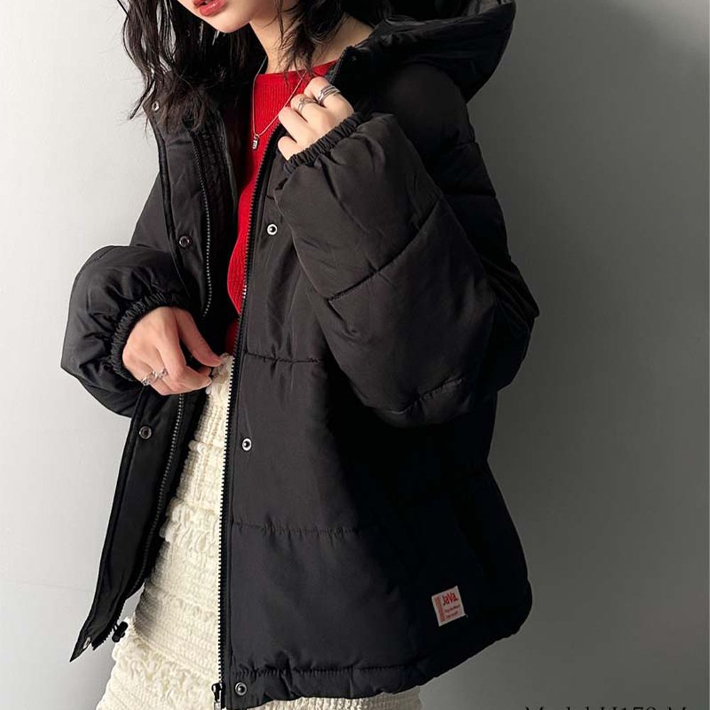 [必收]Java 連帽保暖科技羽絨外套-黑