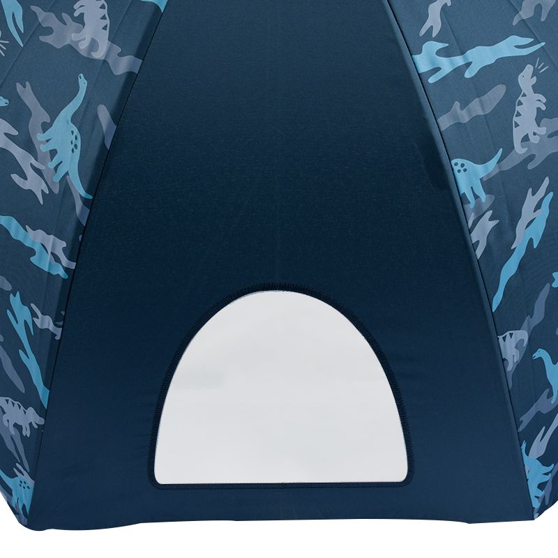 akachan honpo - 透明窗雨傘 手開式-恐龍迷彩-深藍色