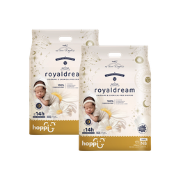 Hoppi - royaldream 皇家系列嬰兒尿布－黏貼型(NB)－66片－2袋
