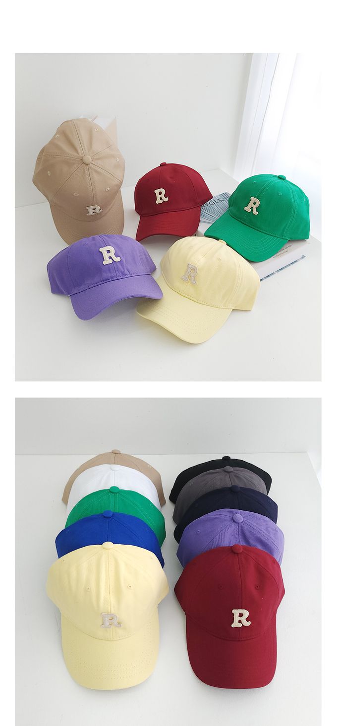 韓國 Soo&Soo - 字母R經典老帽-白