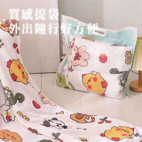 兒童尺寸-韓風童趣零度冰紗涼被120x100cm-動物王國