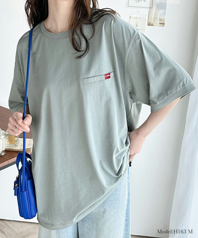 日本 Classical Elf - 純棉光澤感率性紅標抽繩T恤-卡其棕