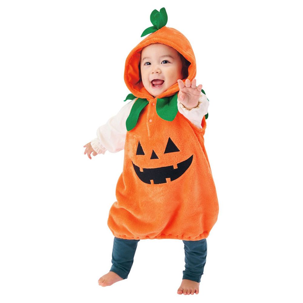 萬聖節-南瓜燈造型背心-橘色 (70~90cm)