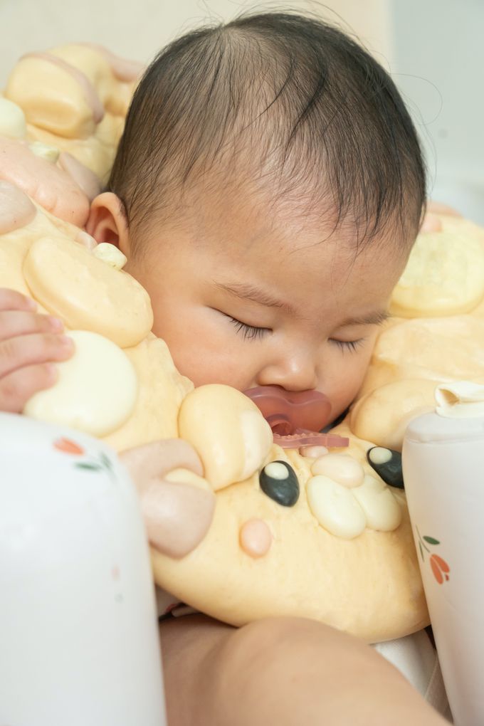 老甜媽手工饅頭 - 收涎饅頭-水果甜甜圈-1000g-直徑33公分