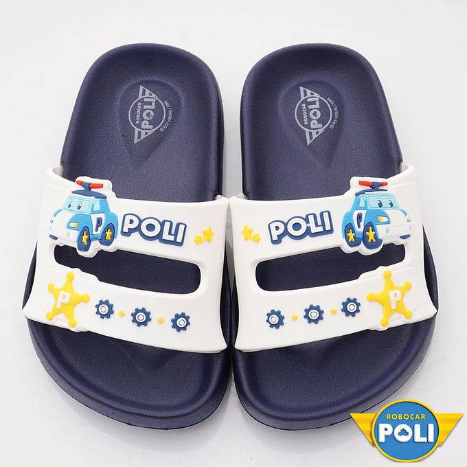 POLI輕量拖鞋(袋裝)POKS34016藍(中小童)-涼拖鞋-藍