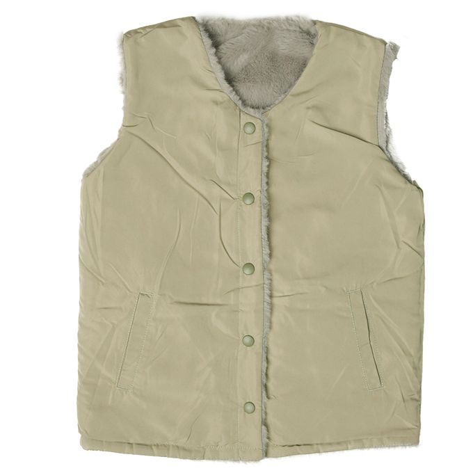 akachan honpo - 雙面背心-軍綠色