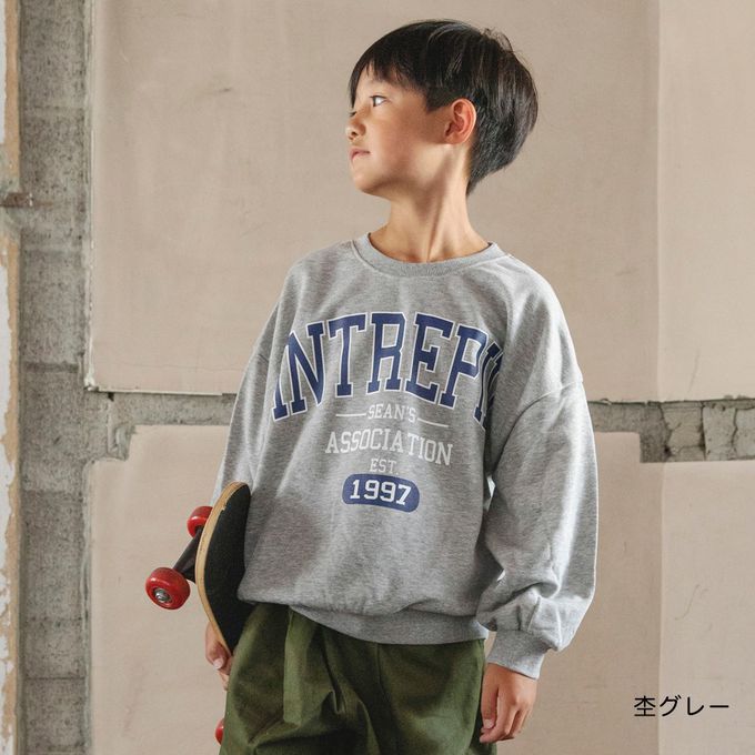 日本 BRANSHES - 街頭印花縮口長袖上衣-滑板-亮黃