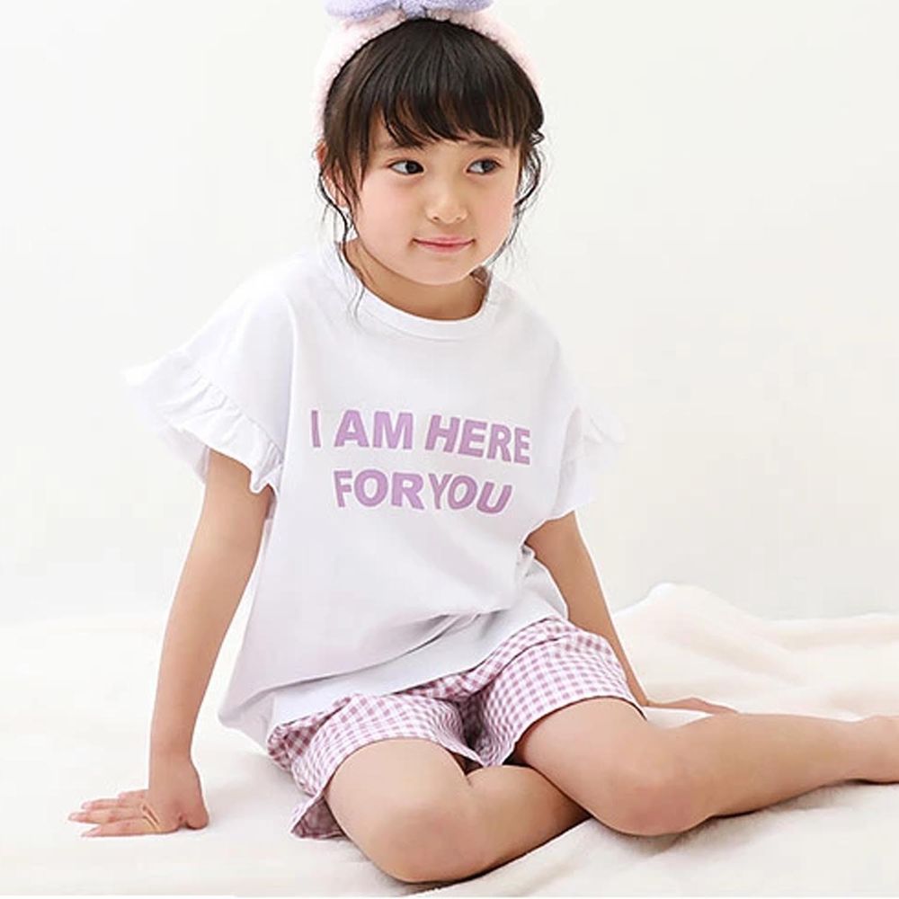 日本 devirock - 純棉舒適短袖家居服/睡衣-格紋-粉紅