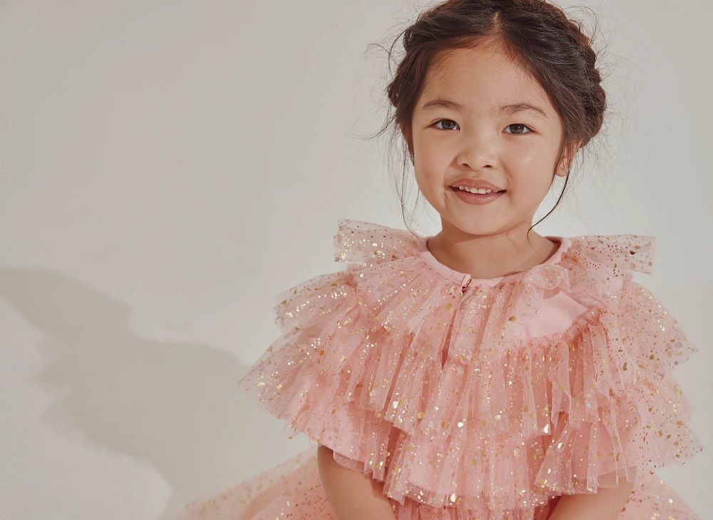 珊瑚粉金蔥芭蕾披肩-粉色 (F (3-8Y))