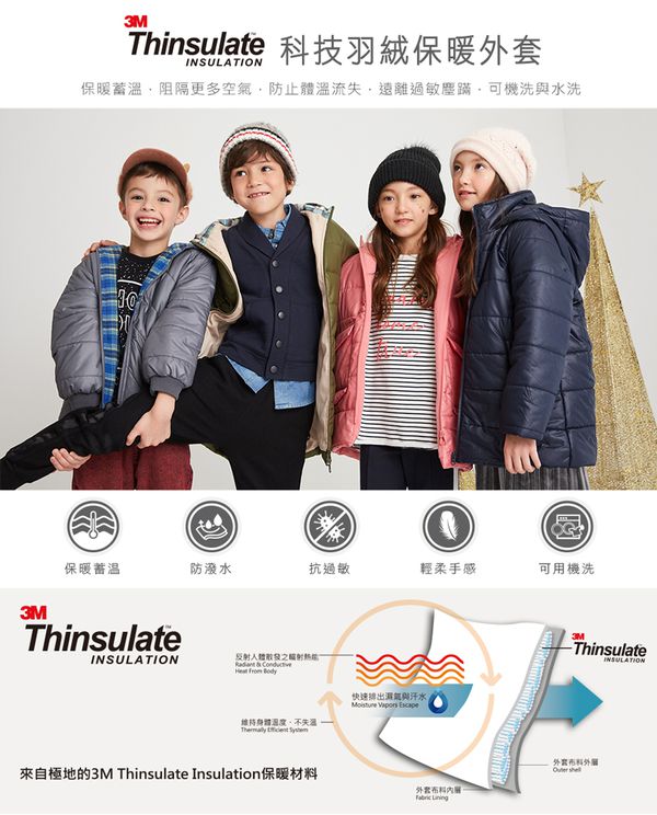 【麗嬰房Little moni 3M科技羽絨外套/背心】下雨沒帶傘也不怕～