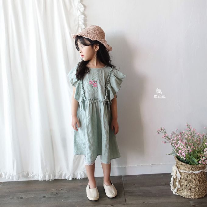 韓國 Jmsnail - 鬆緊腰蕾絲花邊裝飾內搭褲-麻灰