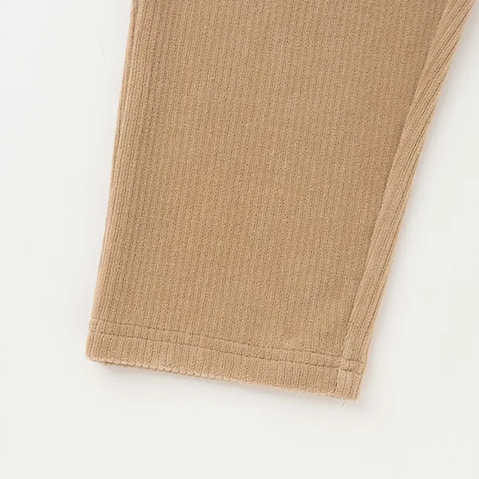 日本 b-ROOM - 柔軟寬鬆織燈芯絨長褲-煙燻藍