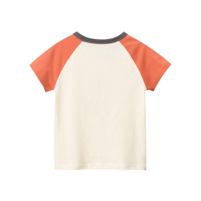短袖棉T-狗狗投手-杏+橘