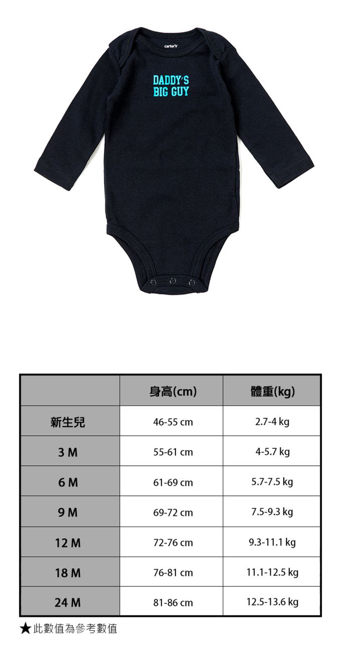 美國 Carter's - 麋鹿印花長袖包屁衣2件組 (6 M)