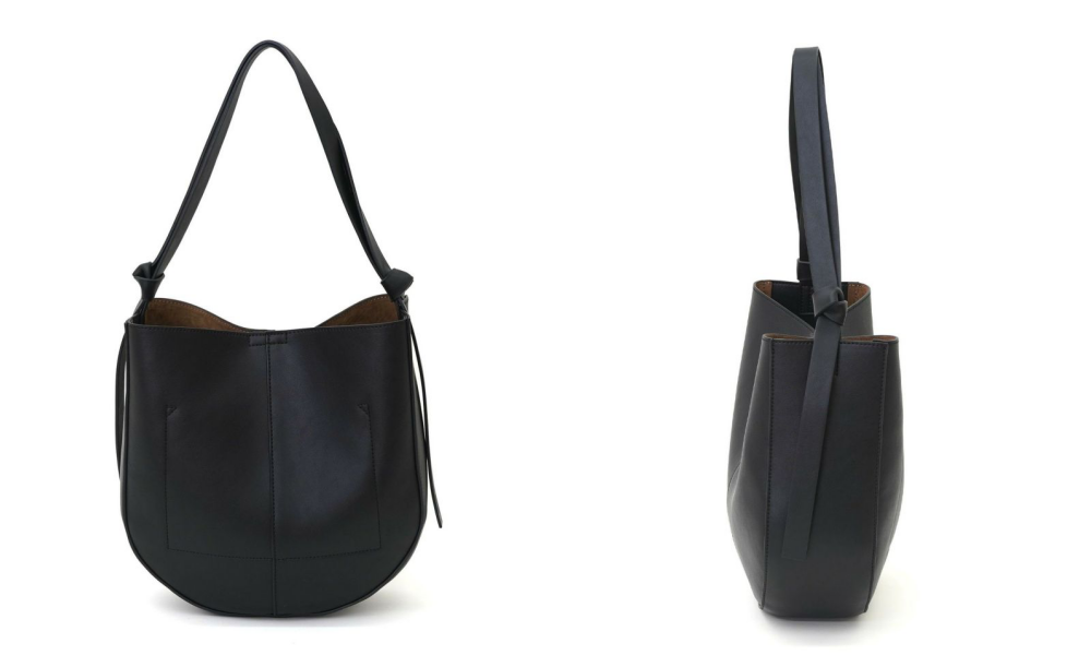 日本 COOCO - 環保材質仿皮圓深馬蹄包/肩背包-淺米杏 (W26*H26*D9cm)