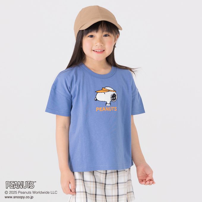 日本 Chil2 - SNOOPY限定短袖上衣-戴遮陽帽-紫