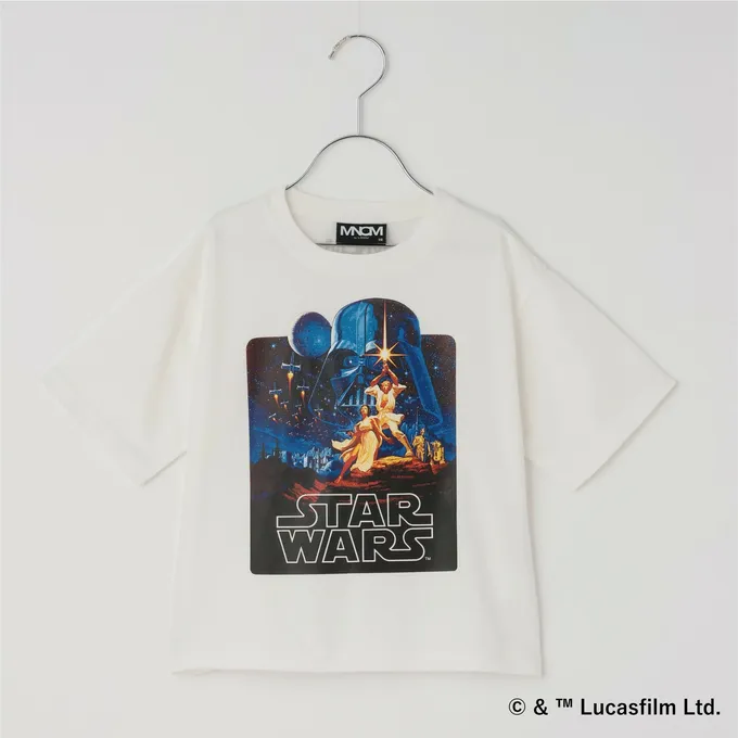 日本 b-ROOM - 限量星際聯名 防污速乾印花短袖上衣-電影場景-白