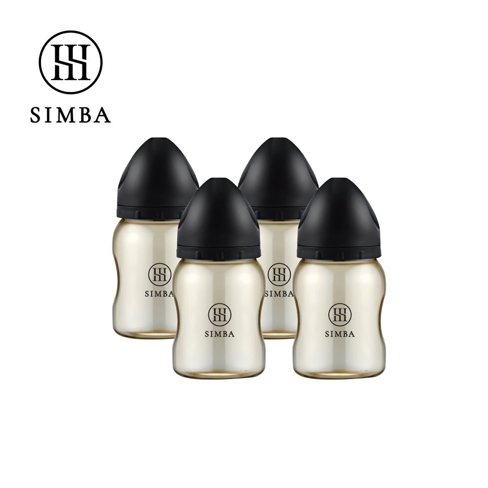 蘊蜜鉑金PPSU寬口防脹氣奶瓶4支組(200ml)-新生適用-蒔黑