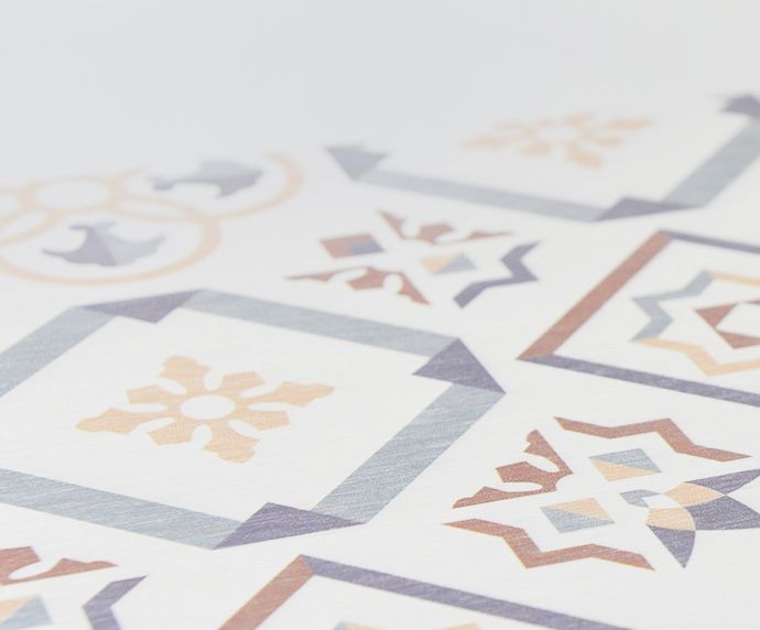 家窩 - MIT 峇斯克印花防霉速乾珪藻土地墊(39x60cm)-4色可選-藍調花磚