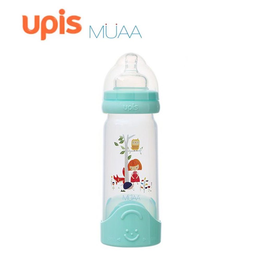 韓國 UPIS - MUAA 免洗拋棄式奶瓶-250ml-薄荷綠
