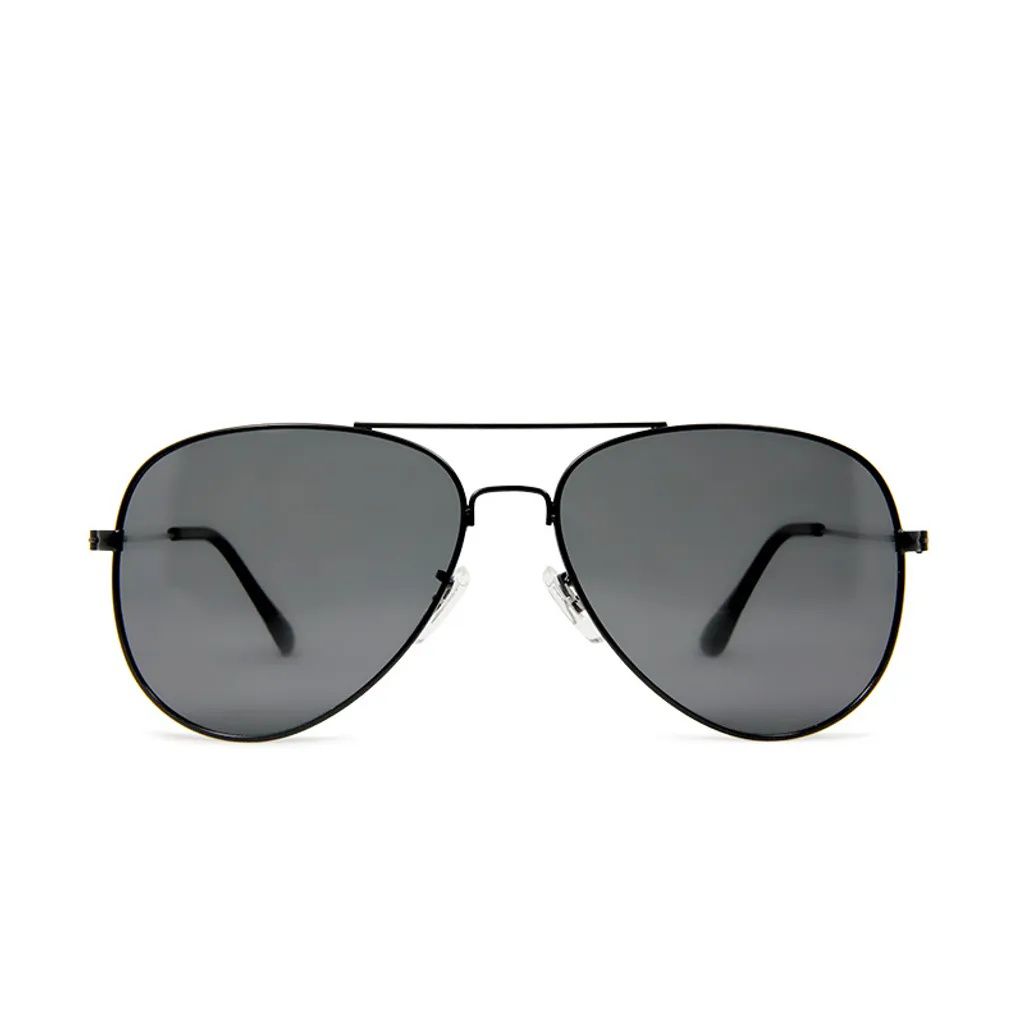 ALEGANT - 飛官造型消光黑飛行員寶麗來偏光墨鏡│UV400太陽眼鏡