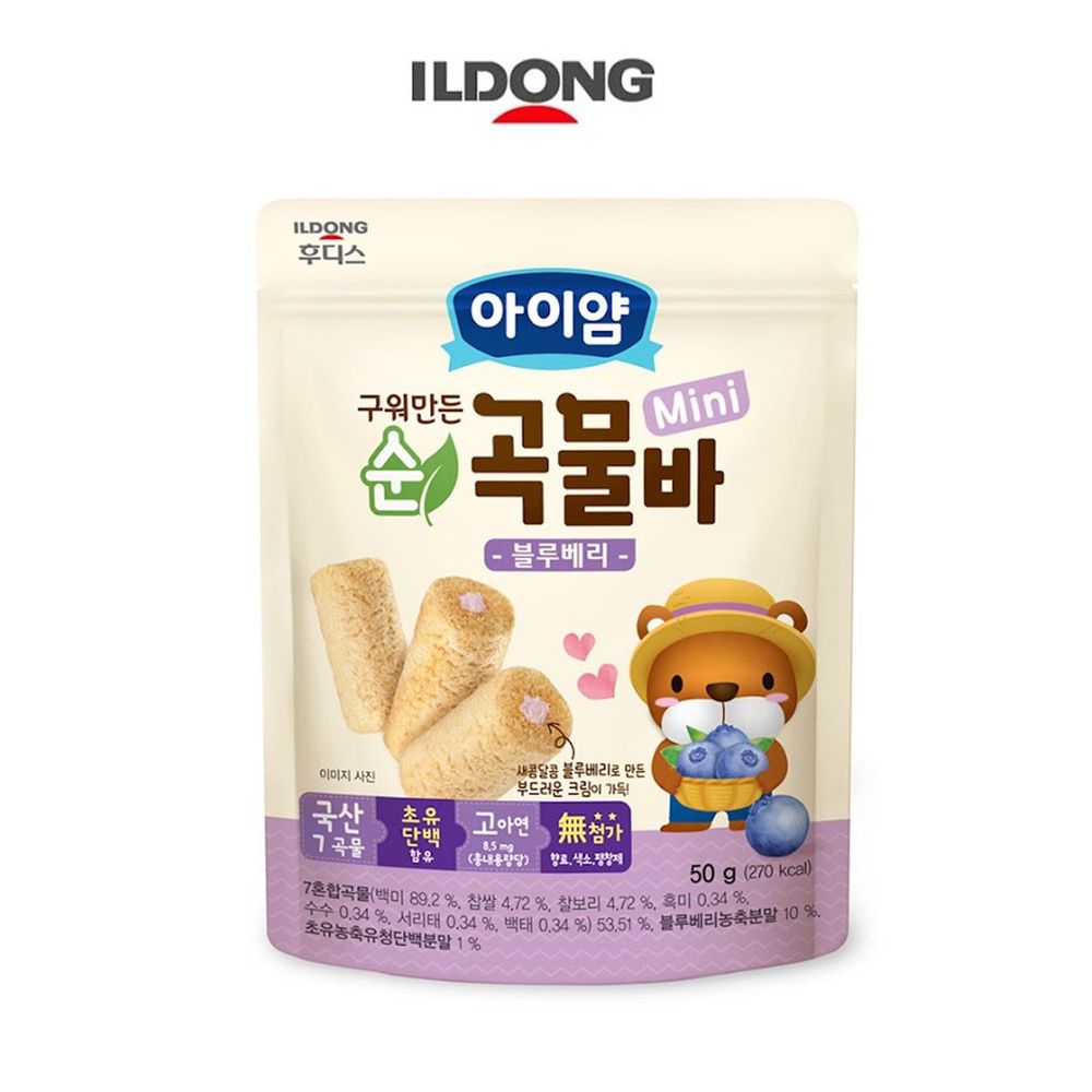 韓國Ildong Foodis日東 - 迷你穀物小捲心-藍莓