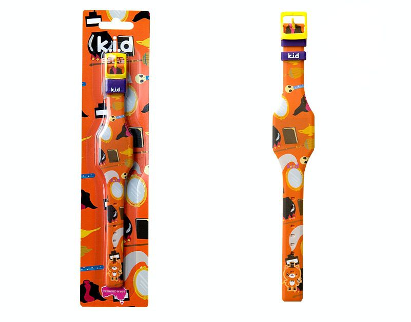 韓國 bigkid - 香香LED電子錶-深藍(橘子香)