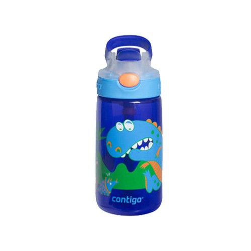 美國 Contigo - Gizmo兒童水壺吸管瓶-寶藍恐龍-414cc