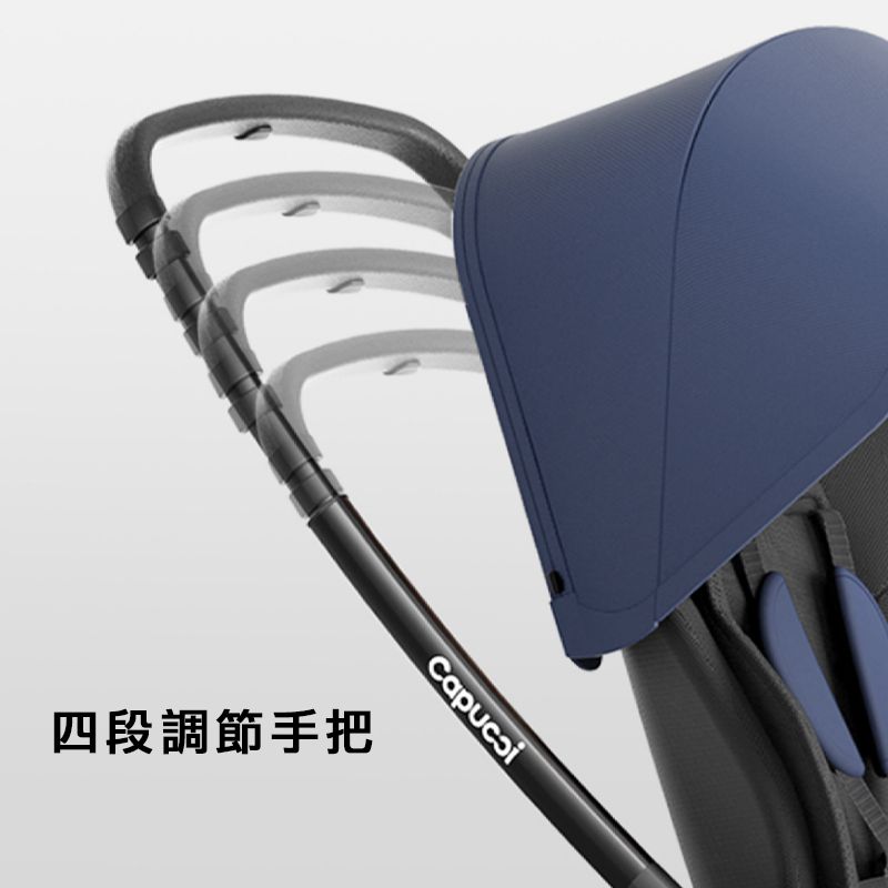 美國卡普奇Capucci - Lite雙向秒收輕便推車-水晶藍-(贈雨罩＋杯架)