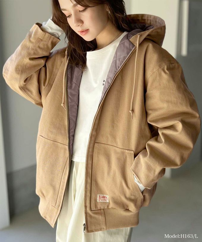 日本 Classical Elf - Java 百搭鋪棉休閒連帽外套-橄欖綠