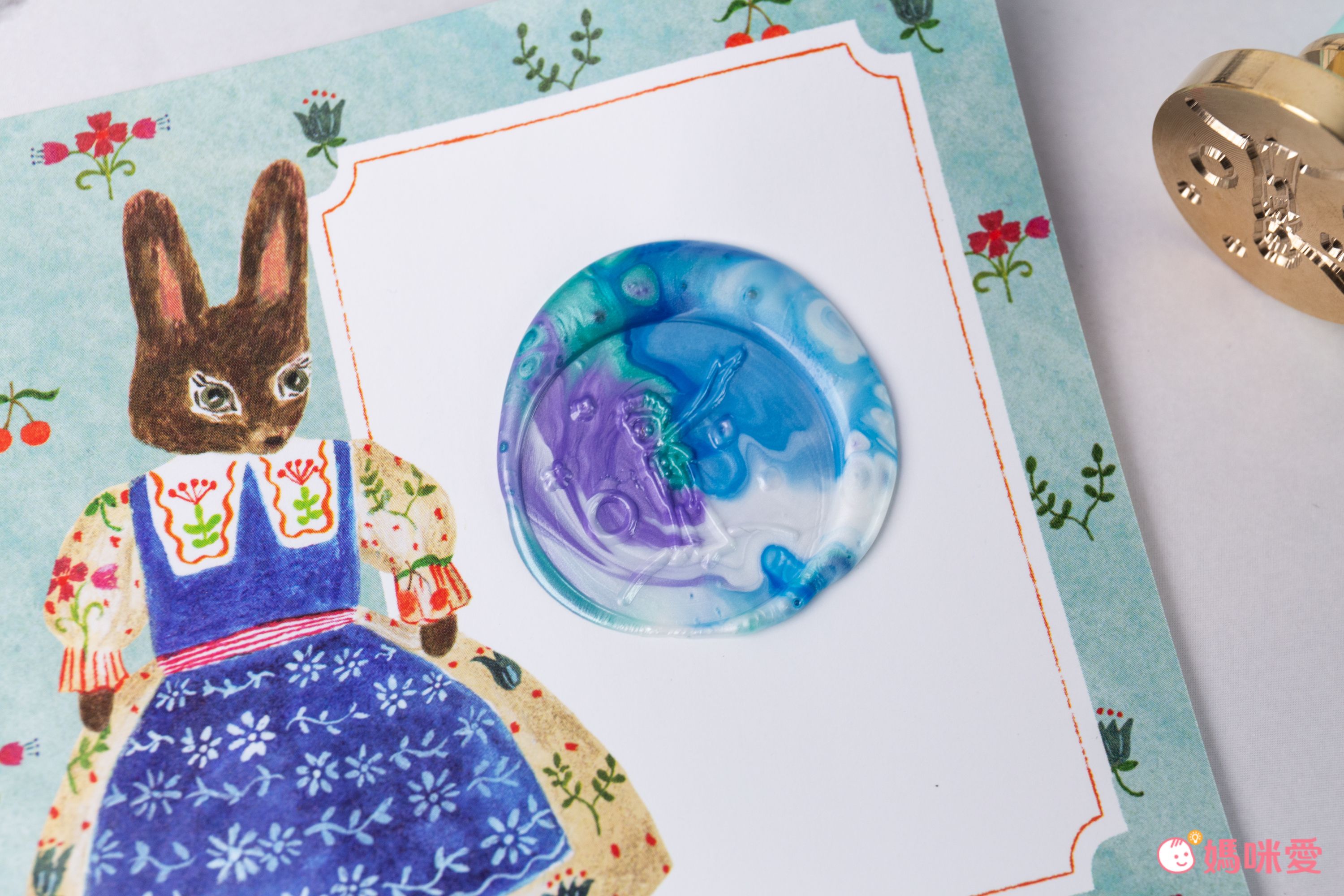 韓國 Sealhouse - 迷你火漆章禮盒組-卡通小王子-火漆章(含木柄)+罐粒X1+木杓X1+融蠟架X1+小蠟燭X1+火柴盒X1