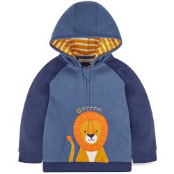 英國 JoJo Maman BeBe - 幼/兒童超優質100%純棉長袖連帽上衣/帽T-小獅王