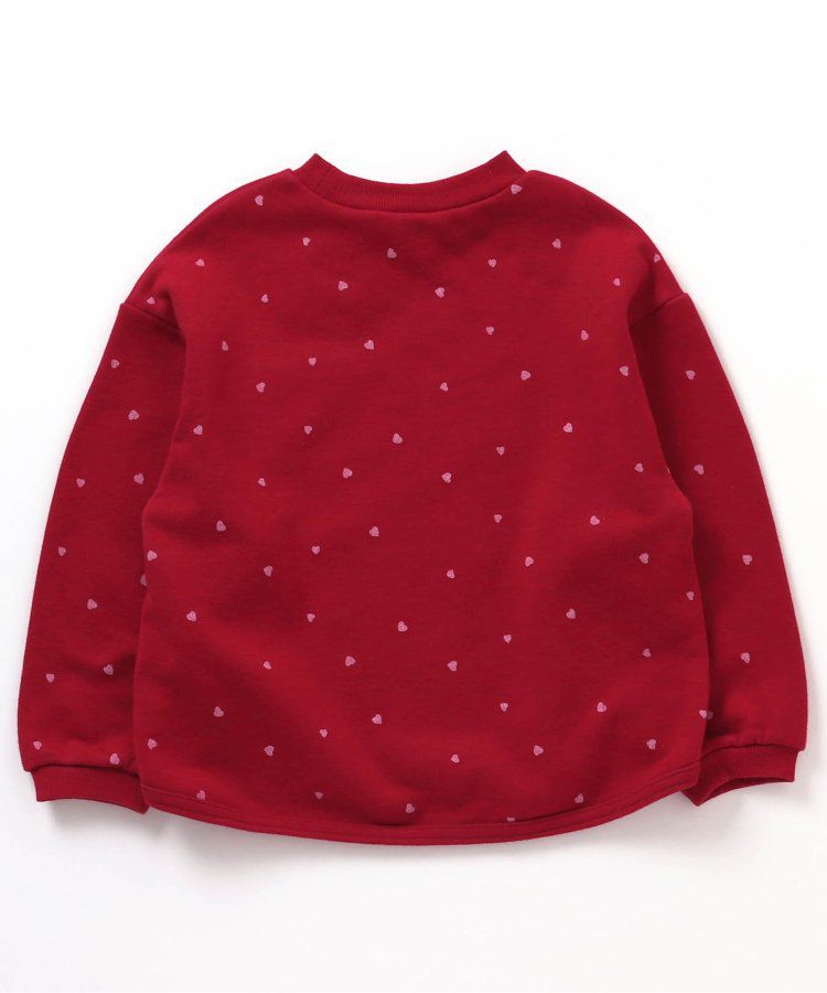 日本 apres les cours - [好評新色]圓領百搭裏毛長袖上衣-彩色愛心-象牙